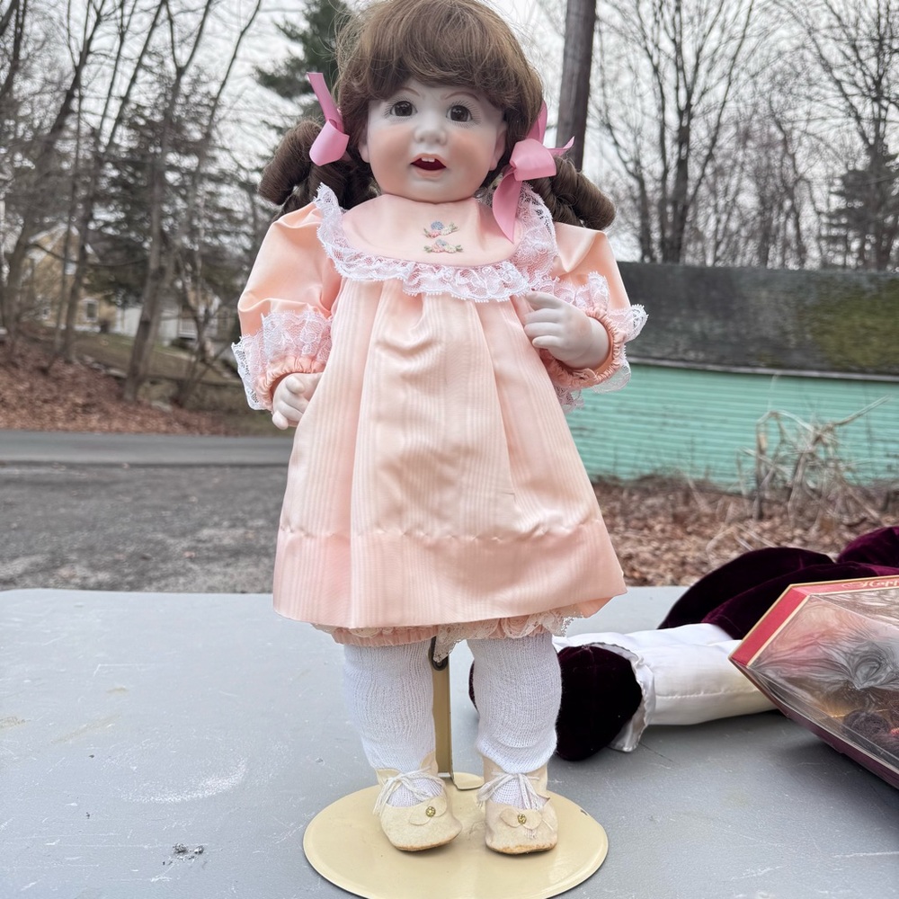 Vintage bisque porcelain Baby’s first tooth doll